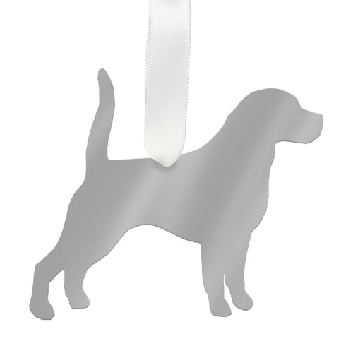 I found this at #moonandlola! - Beagle Ornament Mirrored Silver