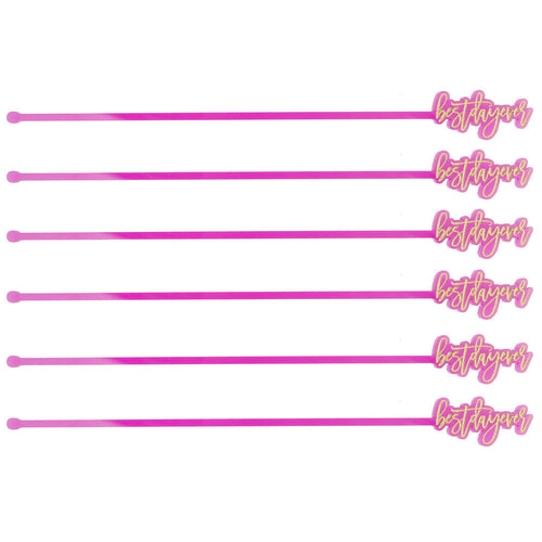 I found this at #moonandlola! - Best Day Ever Drink Stirrers Hot Pink