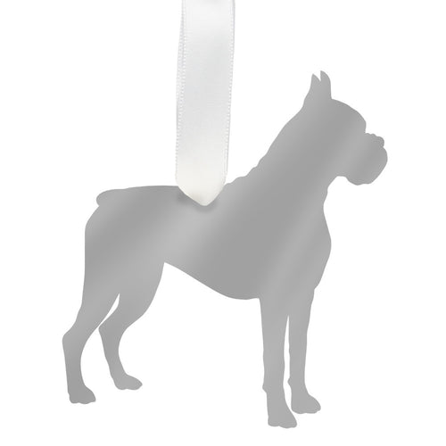 I found this at #moonandlola! - Boxer Ornament Mirrored Silver