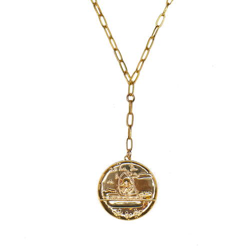 Pirate Coin Pendant Necklace - Moon and Lola