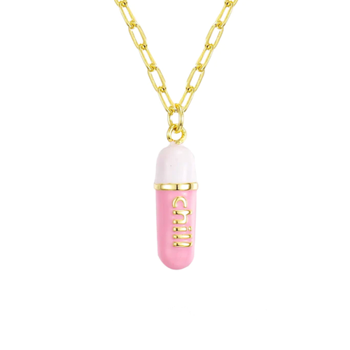 Chill Pill Pendant Necklace - Moon and Lola