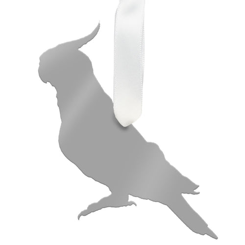 I found this at #moonandlola! - Cockatiel Ornament Mirrored Silver