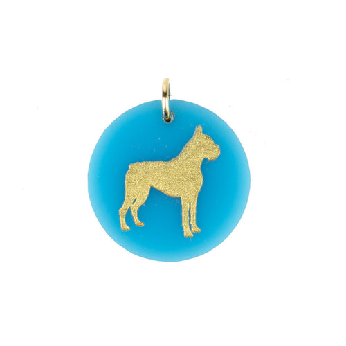 I found this at #moonandlola! - Eden Boxer Charm in Turquoise and Gold