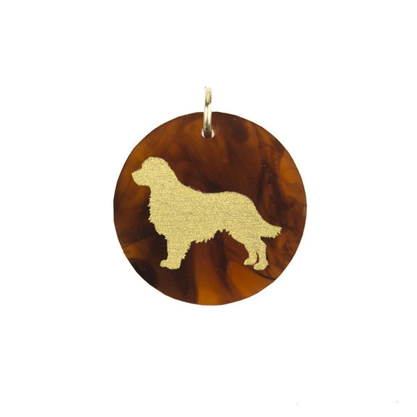 Moon and Lola Golden Retriever Pet Charm