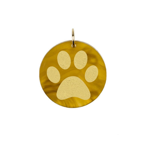 Moon and Lola - Acrylic Eden Charm paw print in tiger's eye