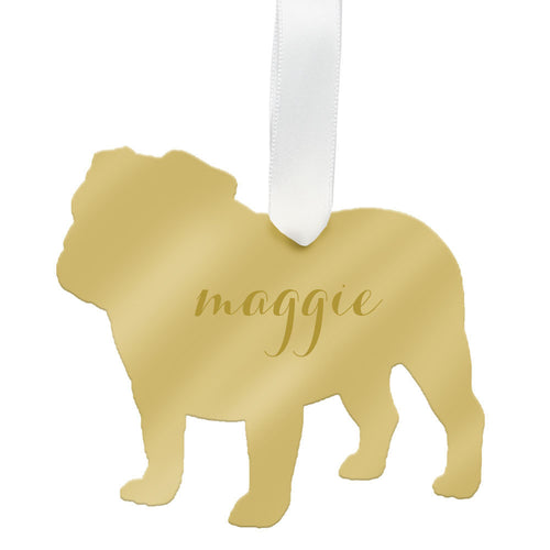 I found this at #moonandlola! - Personalized English Bulldog Ornament