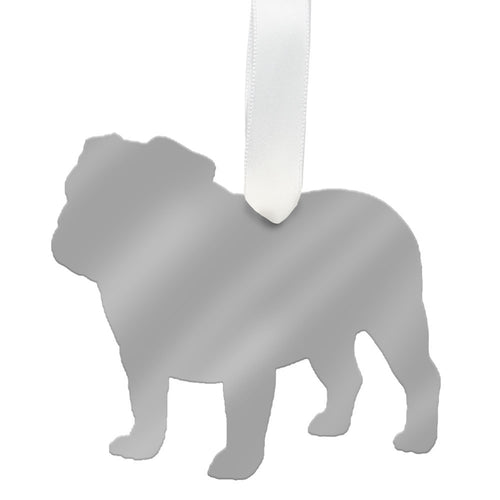 I found this at #moonandlola! - Bulldog Ornament Mirrored Silver