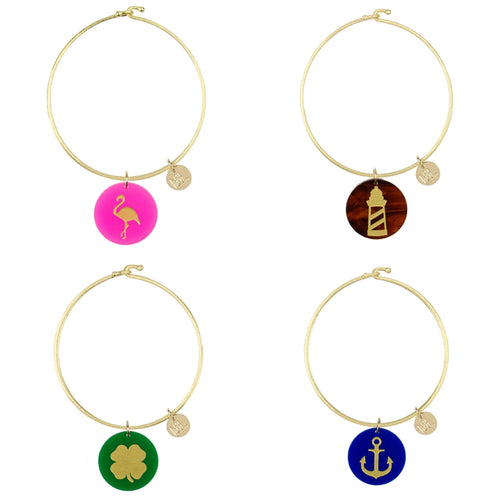 Moon and Lola - Nora Bangles with Eden Acrylic Charms