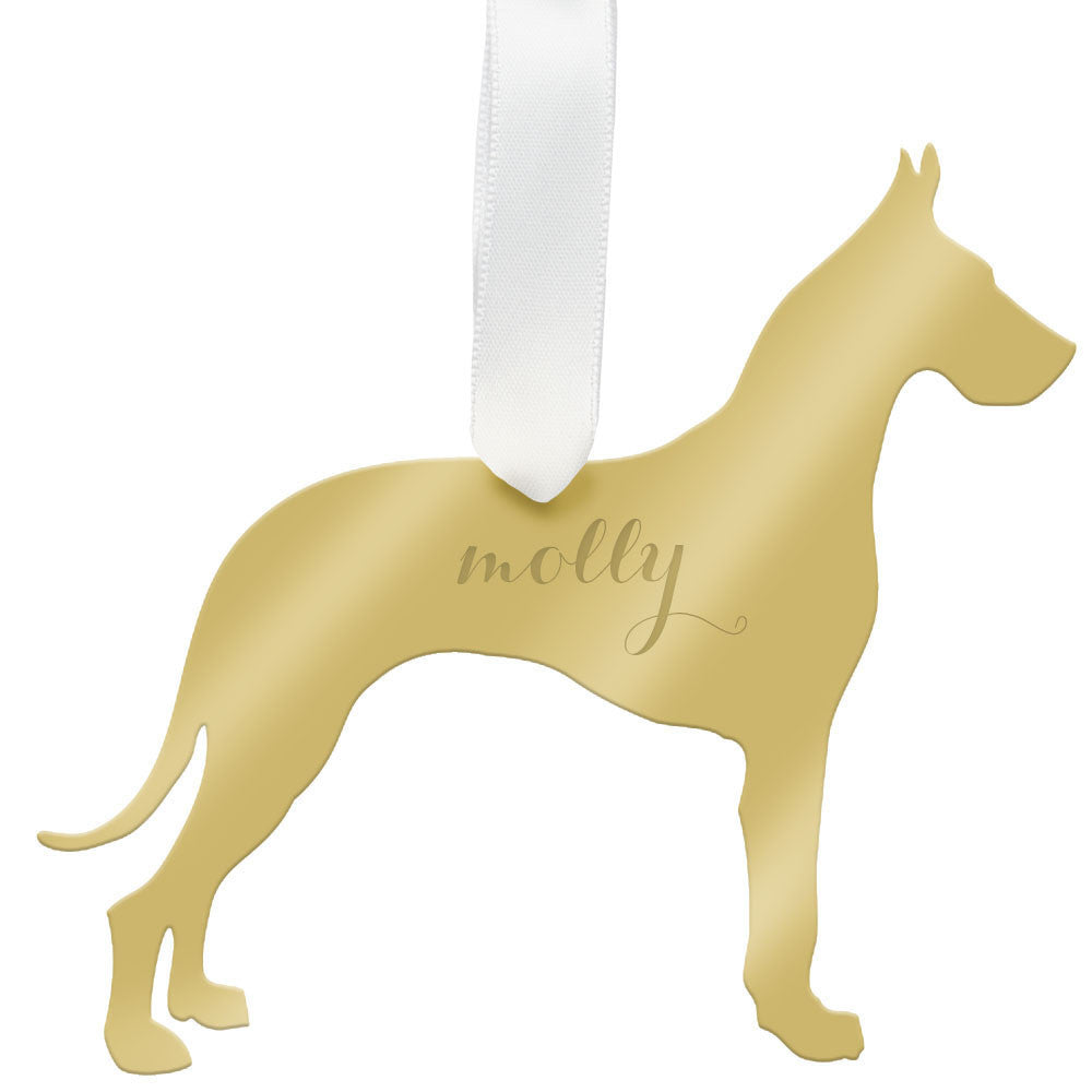 I found this at #moonandlola! - Personalized Great Dane Ornament