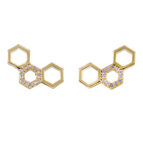 I found this at #moonandlola! - Honeycomb Studs