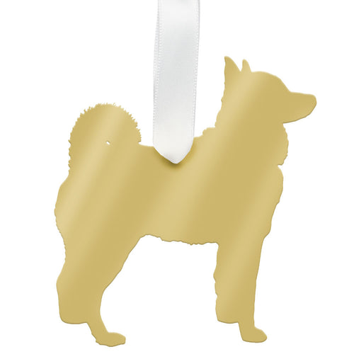 I found this at #moonandlola! - Husky Ornament Mirrored Gold