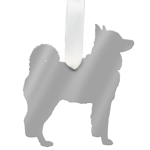 I found this at #moonandlola! - Husky Ornament Mirrored Silver