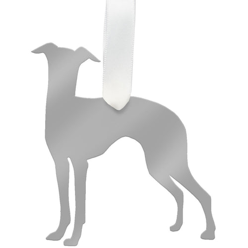 I found this at #moonandlola! - Greyhound Ornament Mirrored Silver