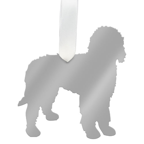 I found this at #moonandlola! - Labradoodle Ornament Mirrored Silver