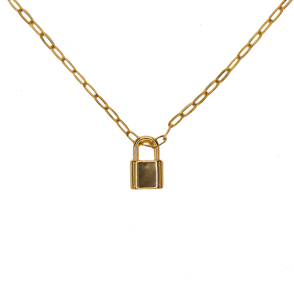 Lock Pendant Necklace - Moon and Lola