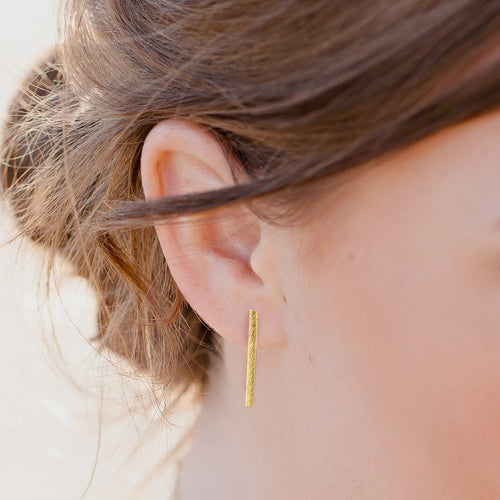 I found this at #moonandlola! - Lenox Stud Earrings on model