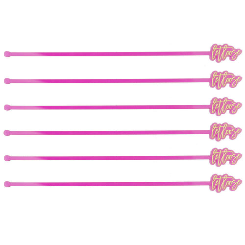 I found this at #moonandlola! - Let Loose Drink Stirrers Hot Pink