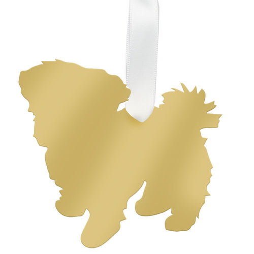 I found this at #moonandlola! - Maltese Ornament Mirrored Gold