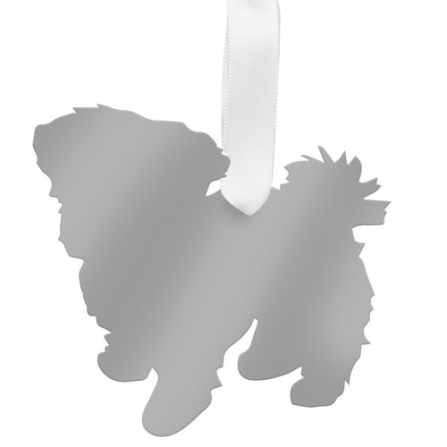 I found this at #moonandlola! - Maltese Ornament Mirrored Silver