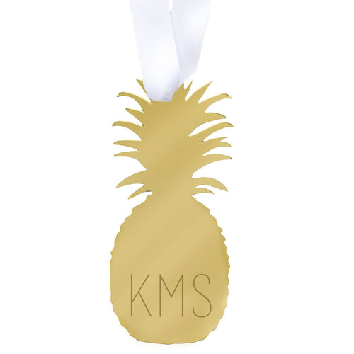 I found this at #moonandlola! - Pineapple Ornament with Monogram