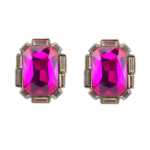 Montbray Pink Rhinstone Studs