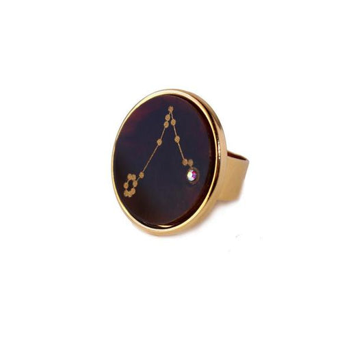 I found this at #moonandlola! - Acrylic Zodiac Constellation Ring