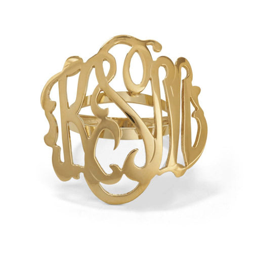 Moon and Lola - Cheshire Monogram Domed Ring