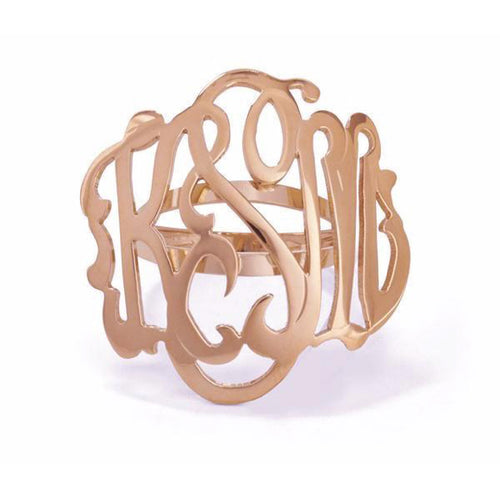 Moon and Lola - Cheshire Monogram Domed Ring