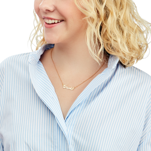I found this at #moonandlola - Metal Nameplate Necklace Gold