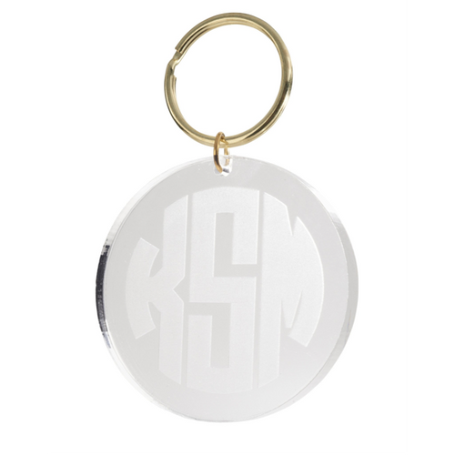 I found this at #moonandlola! - Reverse Engraved Block Monogram Key Chain