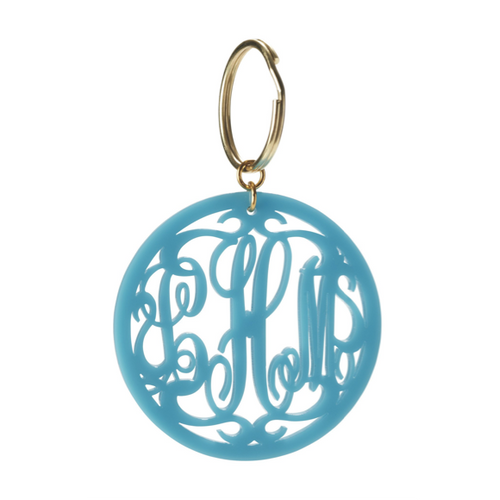 I found this at #moonandlola! - Monogram Key Chain in Rimmed Script Font