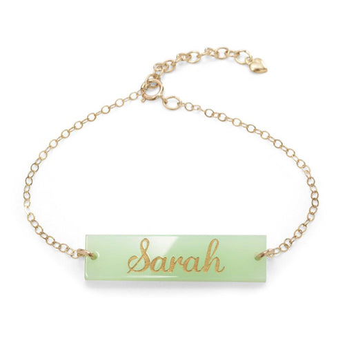 I found this at #moonandlola! - Somerville Script Bracelet