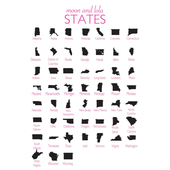 moon and lola - state silhouettes