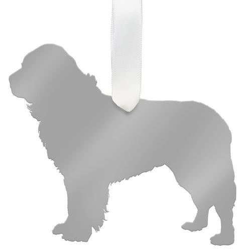 I found this at #moonandlola! - Newfoundland Ornament Mirrored Silver