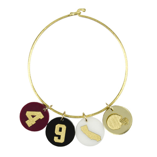 I found this at #moonandlola! - Varsity Number Charm on Nora Bangle