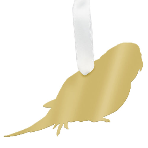 I found this at #moonandlola! - Parakeet Ornament Mirrored Gold