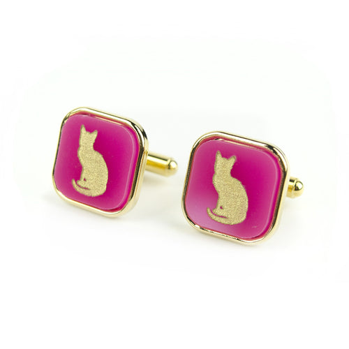 I found this at #moonandlola! - Pet Square Cuff Links shorthaired cat