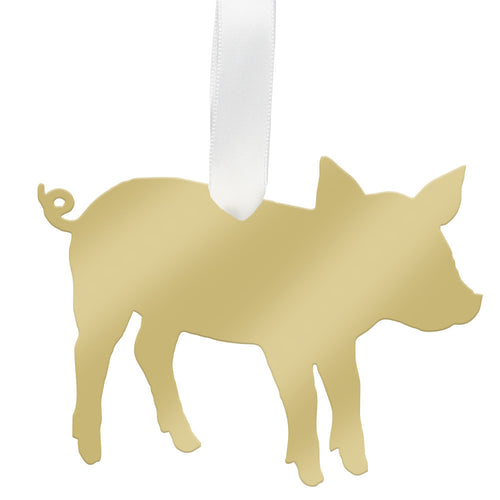 I found this at #moonandlola! - Pig Ornament Mirrored Gold