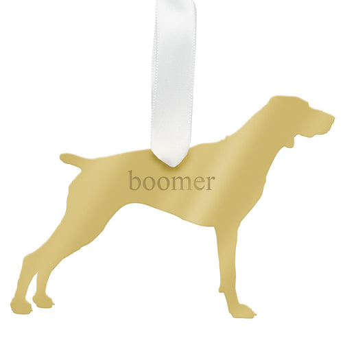 I found this at #moonandlola! - Personalized Pointer Ornament Mirrored Gold