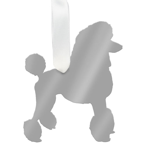 I found this at #moonandlola! - Poodle Ornament Mirrored Silver