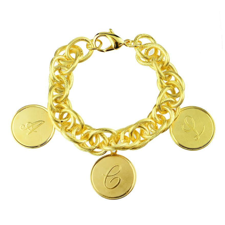 Trendy 3 Pieces Toggle Clasp Round Disk Pearl Charm Bracelet Set –  ArtGalleryZen