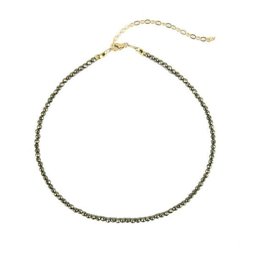 I found this at #moonandlola! - Rhea Choker Necklace Pyrite