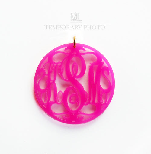 I found this at #moonandlola! - Interchangable Rimmed Script Monogram Charm