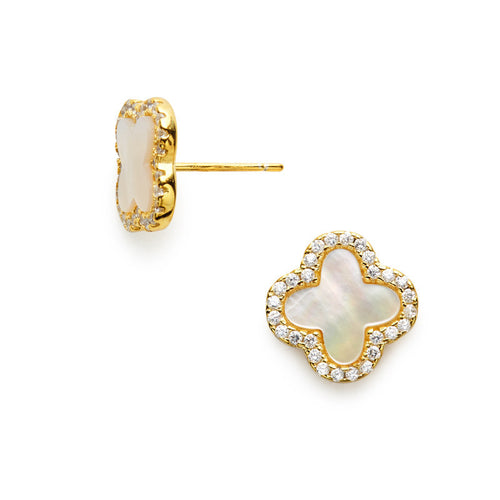I found this at #moonandlola! - Rowan Studs available in Gold Pearl, Gold Ebony and Silver Pearl 