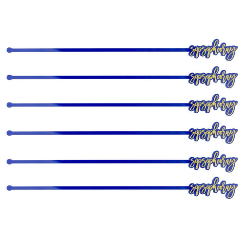 I found this at #moonandlola! - Sip Sip Hooray Drink Stirrers Cobalt