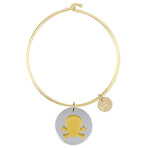 I found this at #moonandlola! - Eden Skull and Crossbones Charm Bangle