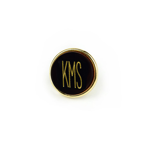 I found this at #moonandlola! - Vineyard Monogram Lapel Pin Modern Font