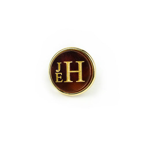 I found this at #moonandlola! - Lapel Pin Stacked Block Monogram