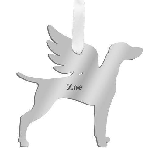 Personalized Angel Vizsla Ornament - Moon and Lola